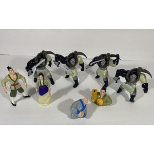 Mulan Movie Kids Meal Toys Lot Of 11 Disney Warrior Chinese Army Fantasy Dragon